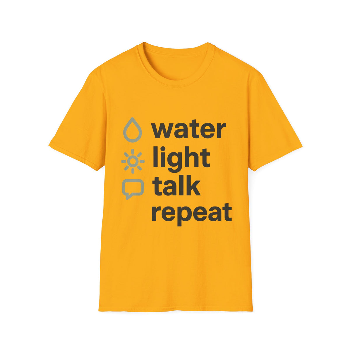 Eco Icons T-Shirt — Minimal 'water • light • forest' Graphic Tee - Trending Now - September 2026