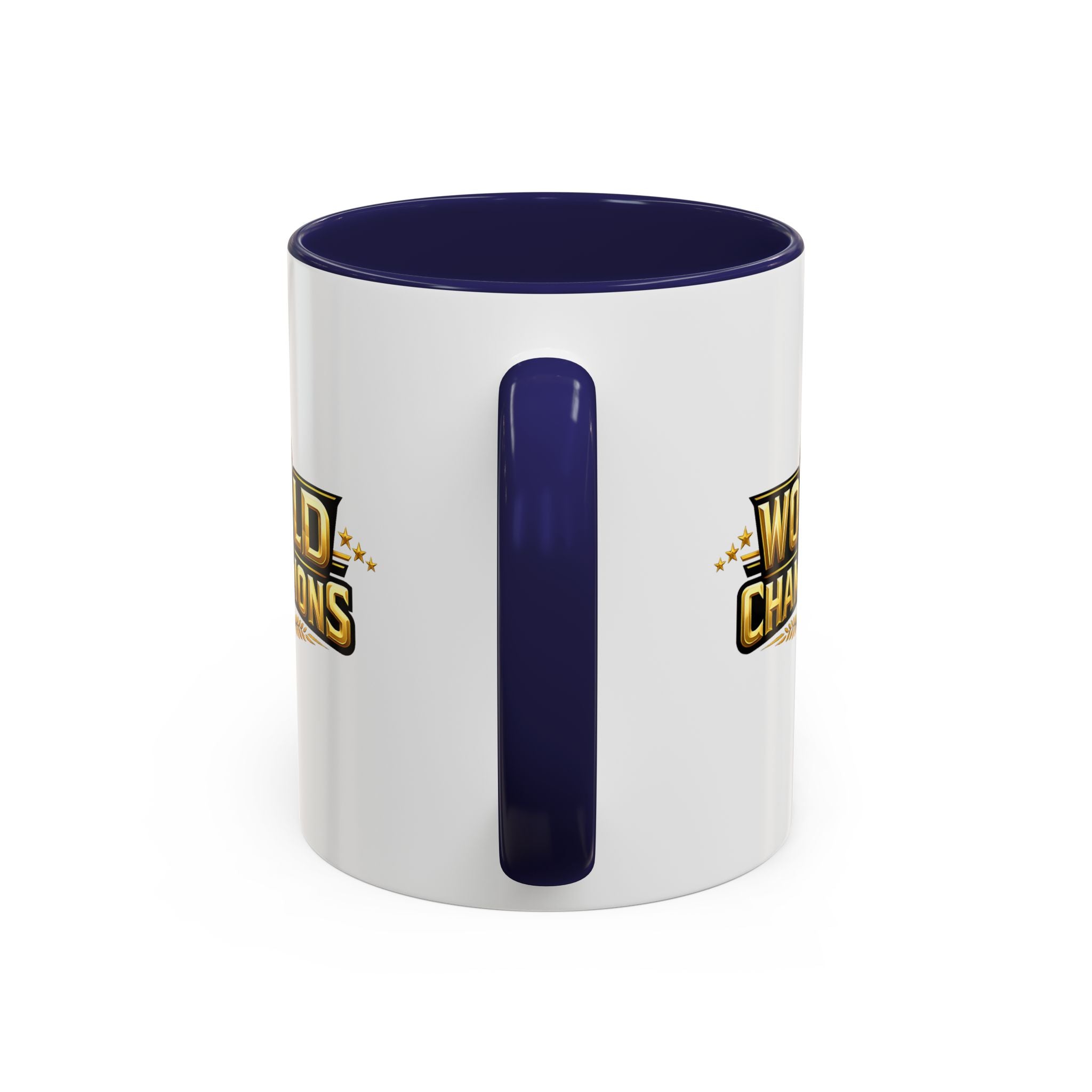 World Champions Accent Coffee Mug – Gold Trophy Sports Fan