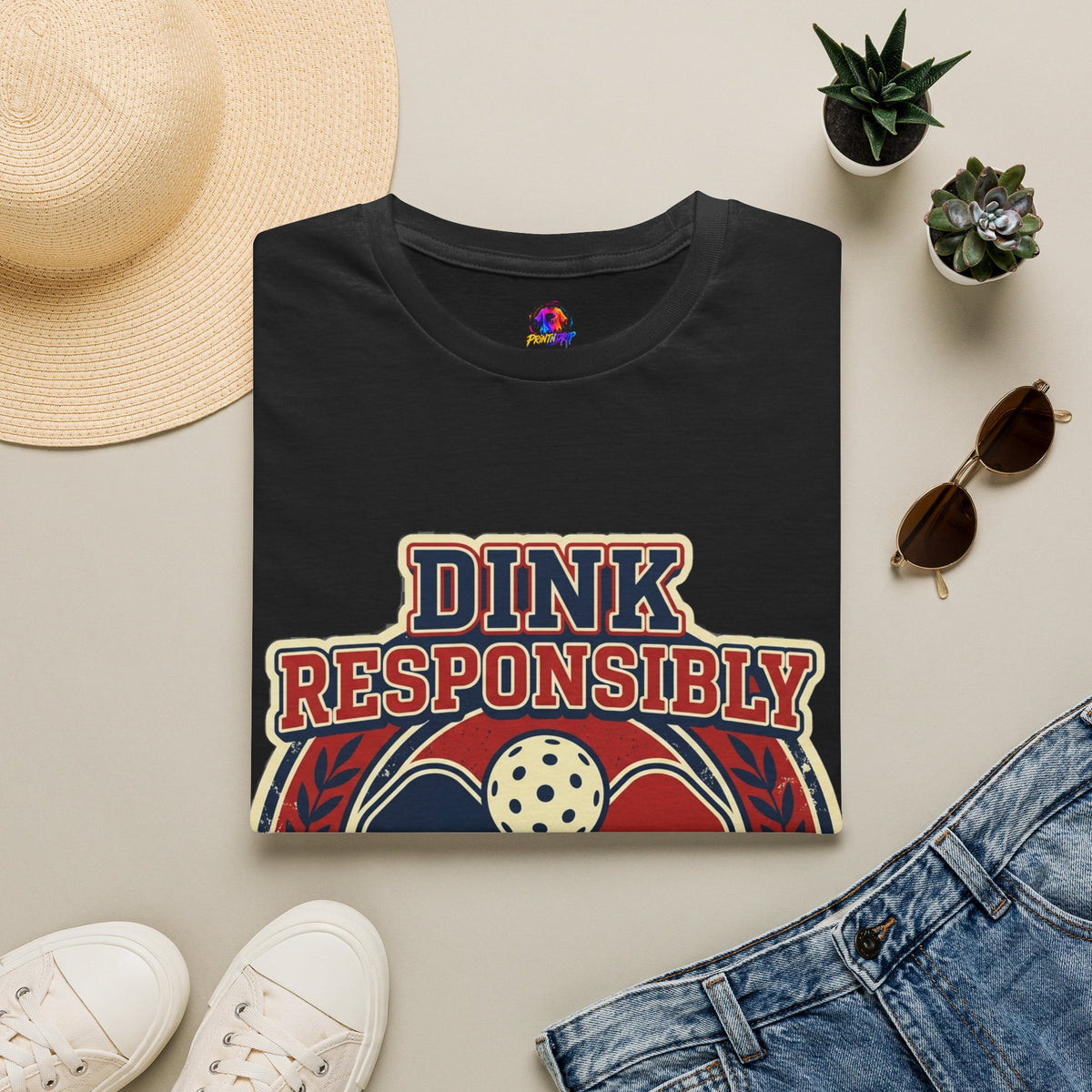 Pickleball T‑Shirt — "Dink Responsibly" Vintage Pickleball Club Tee