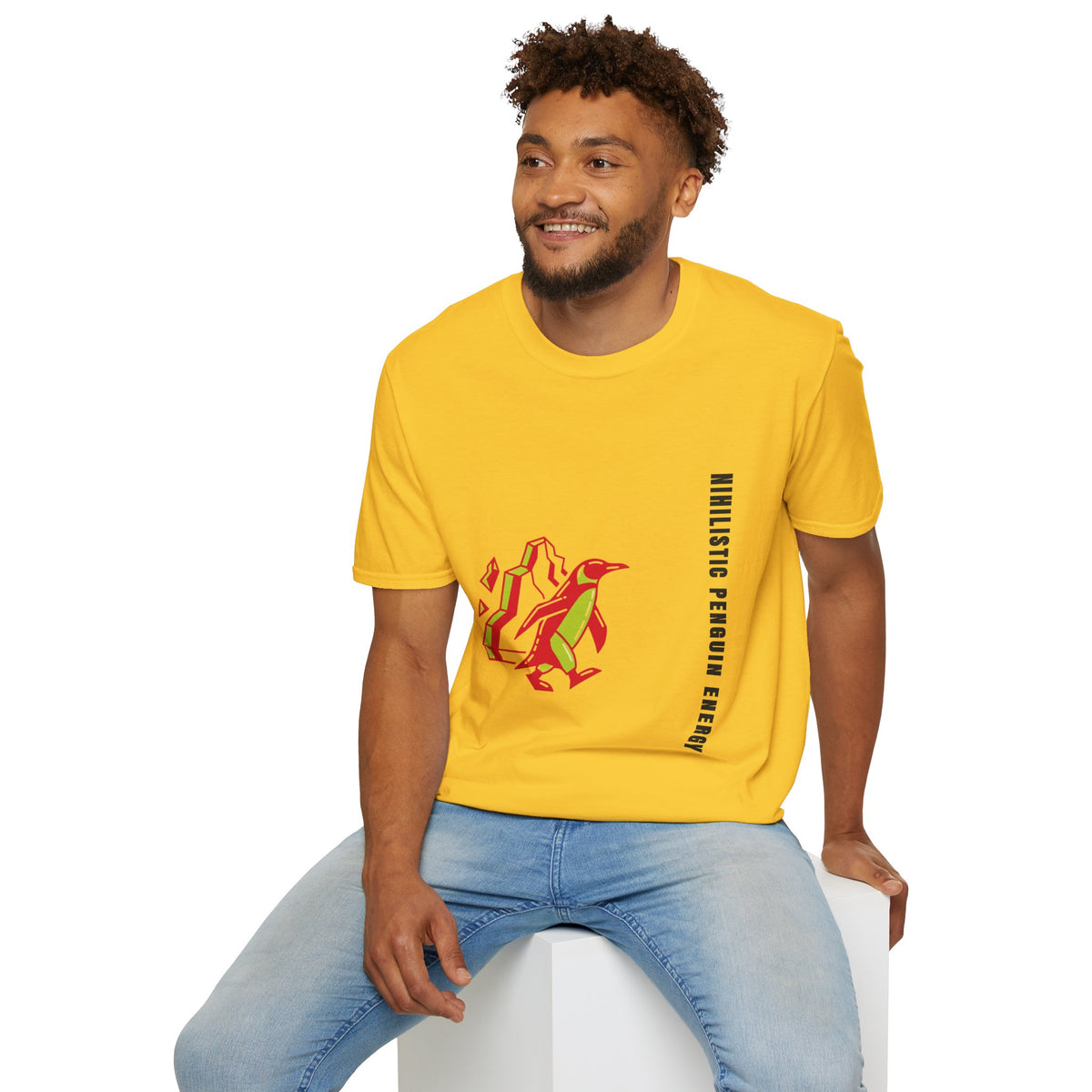 Penguin Mountains T-Shirt — Stylized Colorblock Penguin Graphic Tee - Trending Now - September 2026