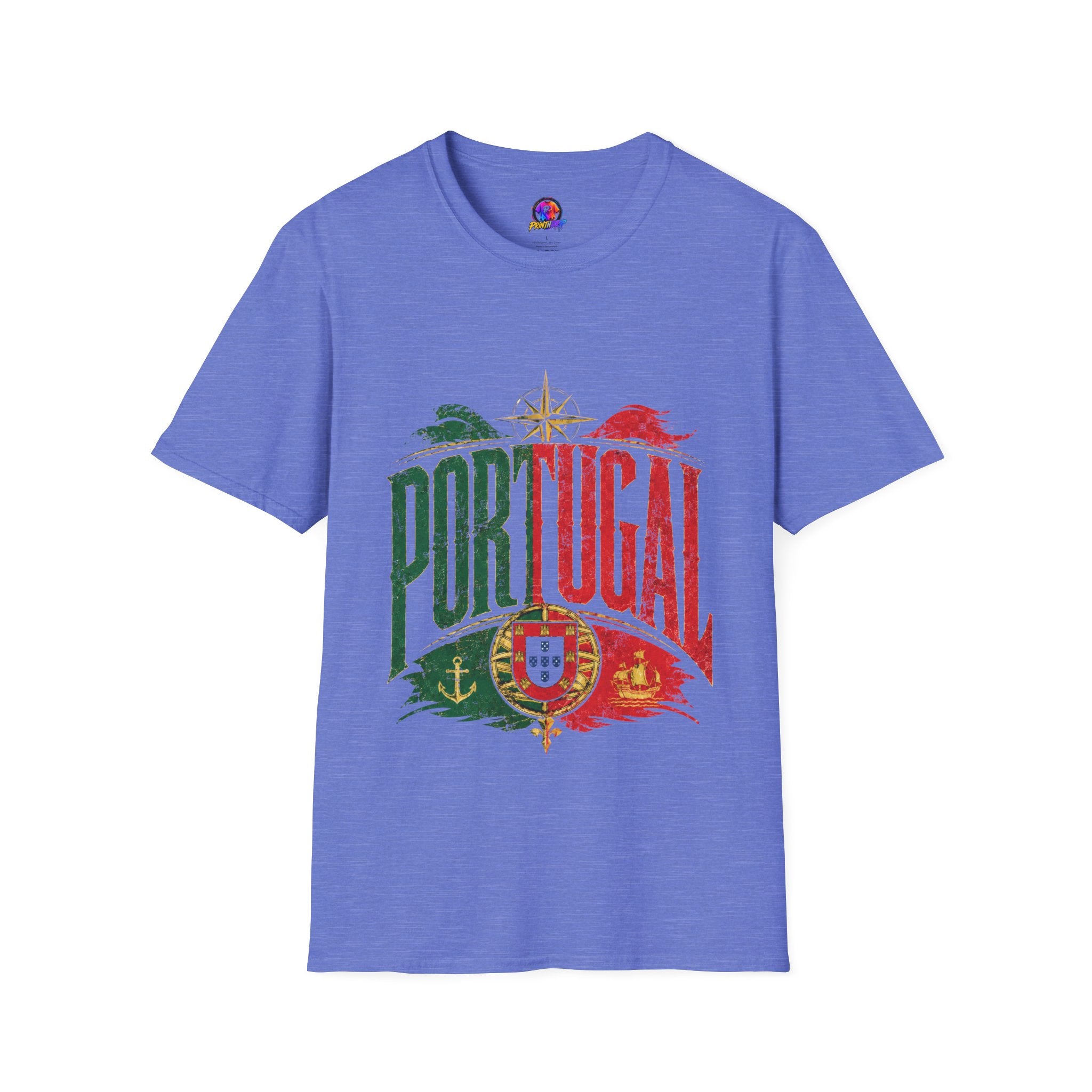 Portugal Vintage Compass T-Shirt — Retro Portuguese Flag Travel Tee