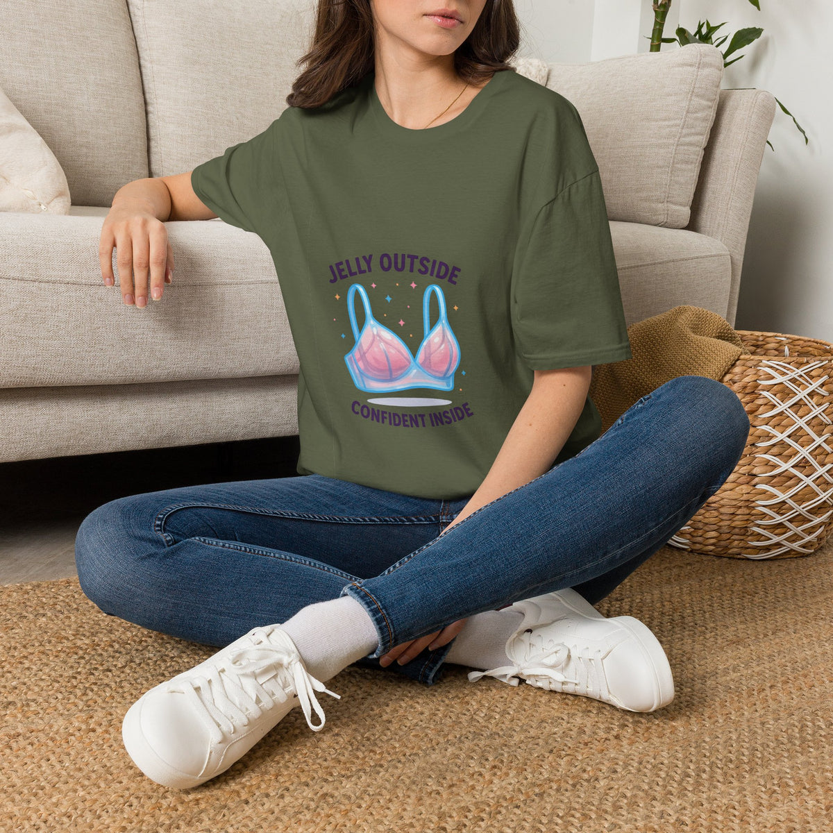 T-Shirt — "Jelly Outside, Confident Inside" Bikini Illustration- Trending Now - October 2026