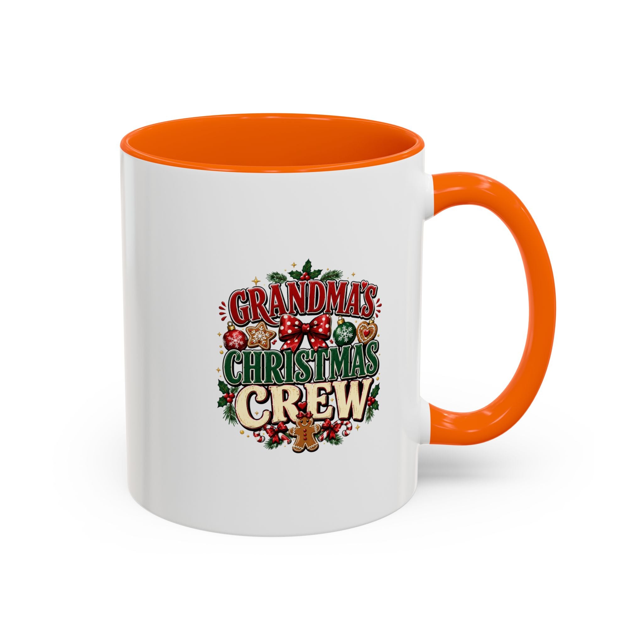 Grandma's Christmas Crew Accent Coffee Mug — Festive Holiday Gift for Grandma