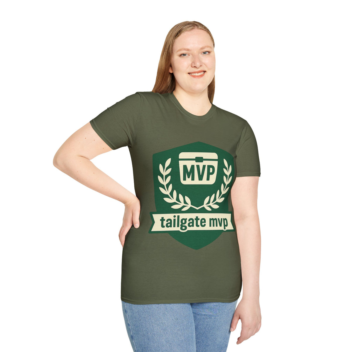MVP Tailgate T-Shirt — Vintage Green MVP Badge Tee - Trending Now - August 2026