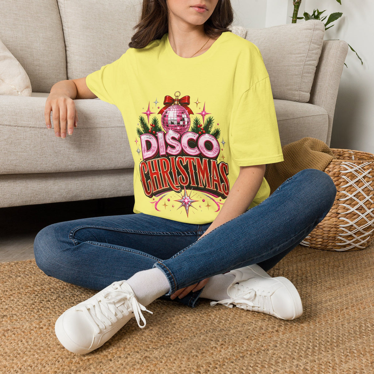 Disco Christmas T-Shirt — Retro Glitter Ornament Holiday Tee