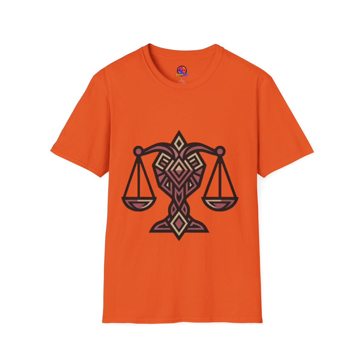 Libra Scales T-Shirt — Geometric Zodiac Libra Tee