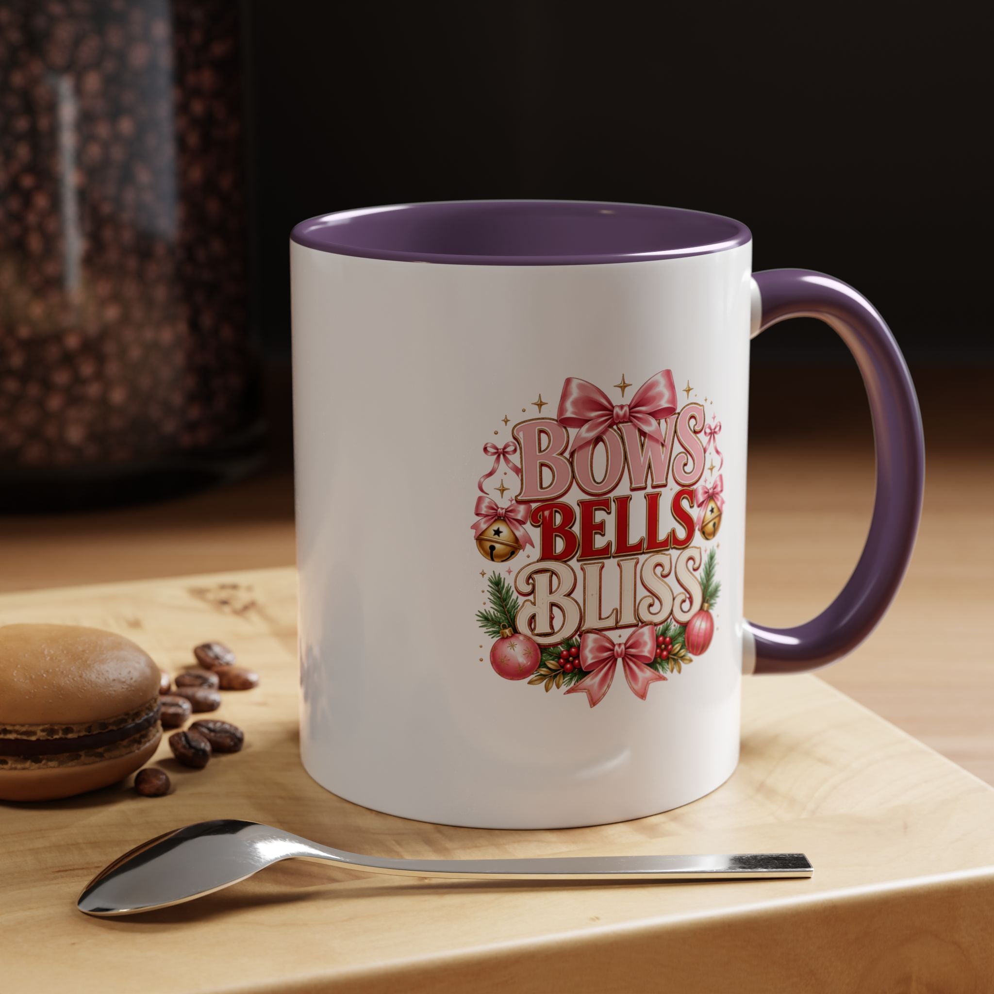 Bows Bells Bliss Christmas Accent Coffee Mug