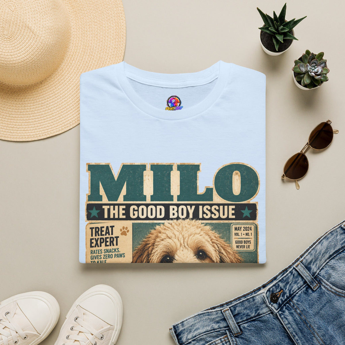 Milo 'The Good Boy Issue' Dog Magazine T-Shirt