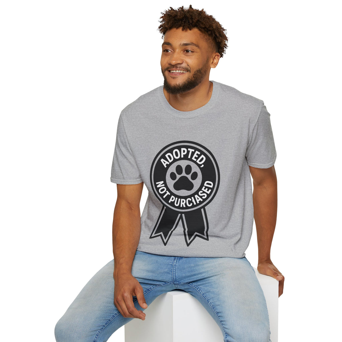Adopted Not Purchased Graphic T-Shirt — Rescue Pet Awareness Tee - Trending Now - August 2026