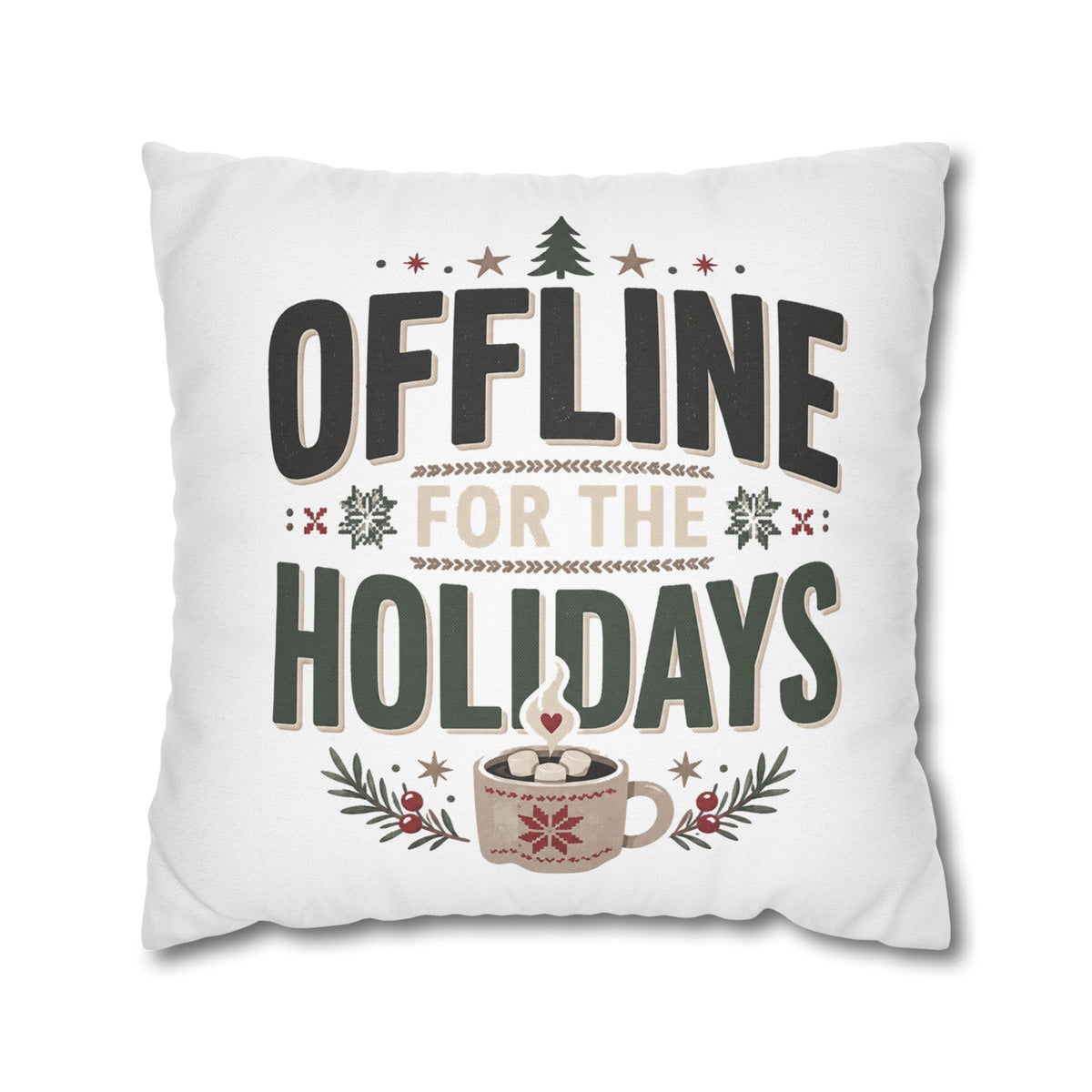 Christmas Offline for the Holidays Decorative Pillowcase
