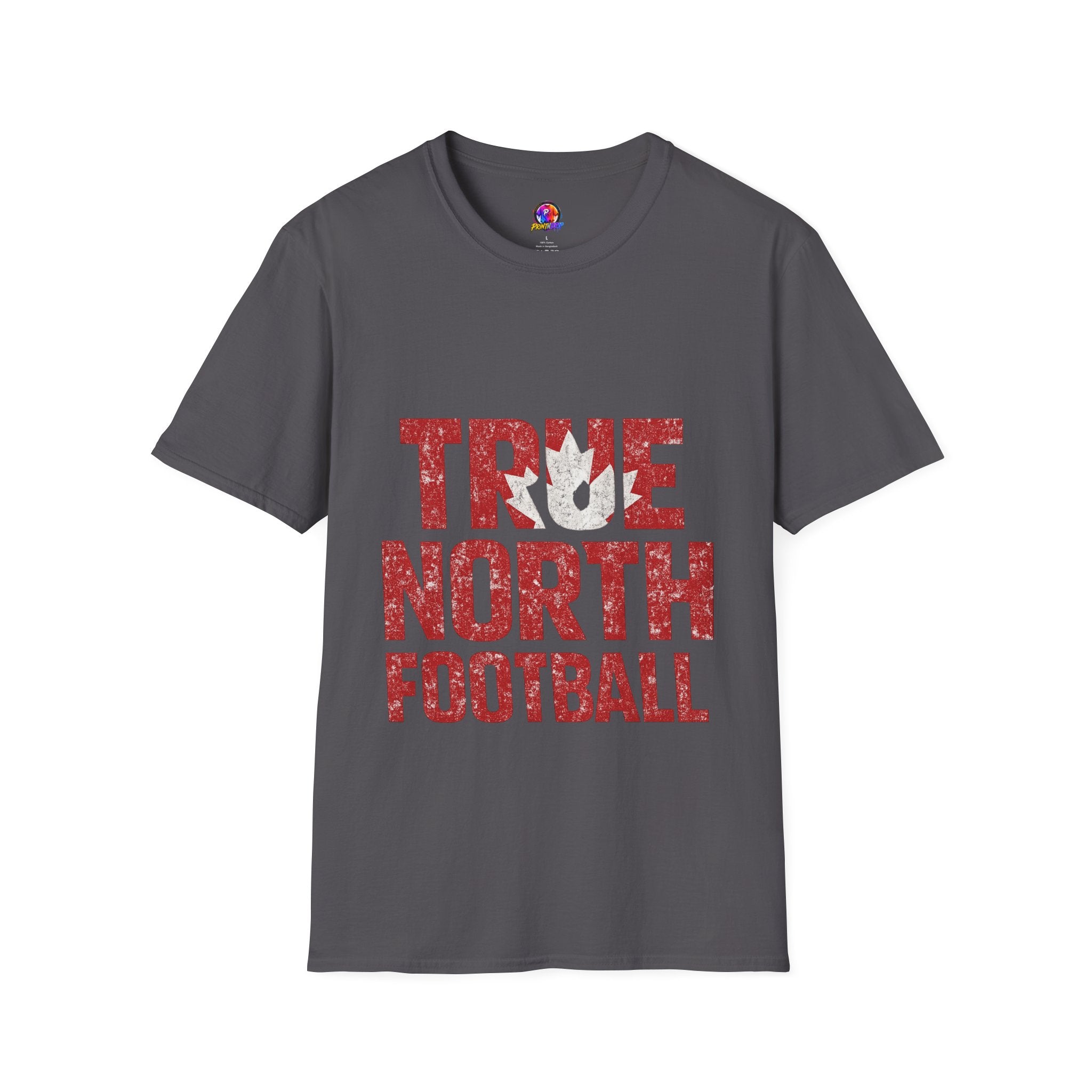 Canada True North Football T-Shirt — Vintage Canadian Maple Leaf Team Tee