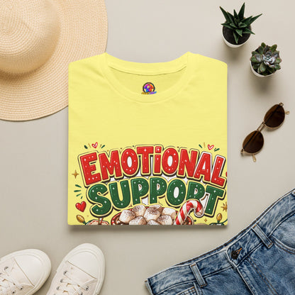 Emotional Support Cocoa T-Shirt — Holiday Hot Chocolate Graphic Tee