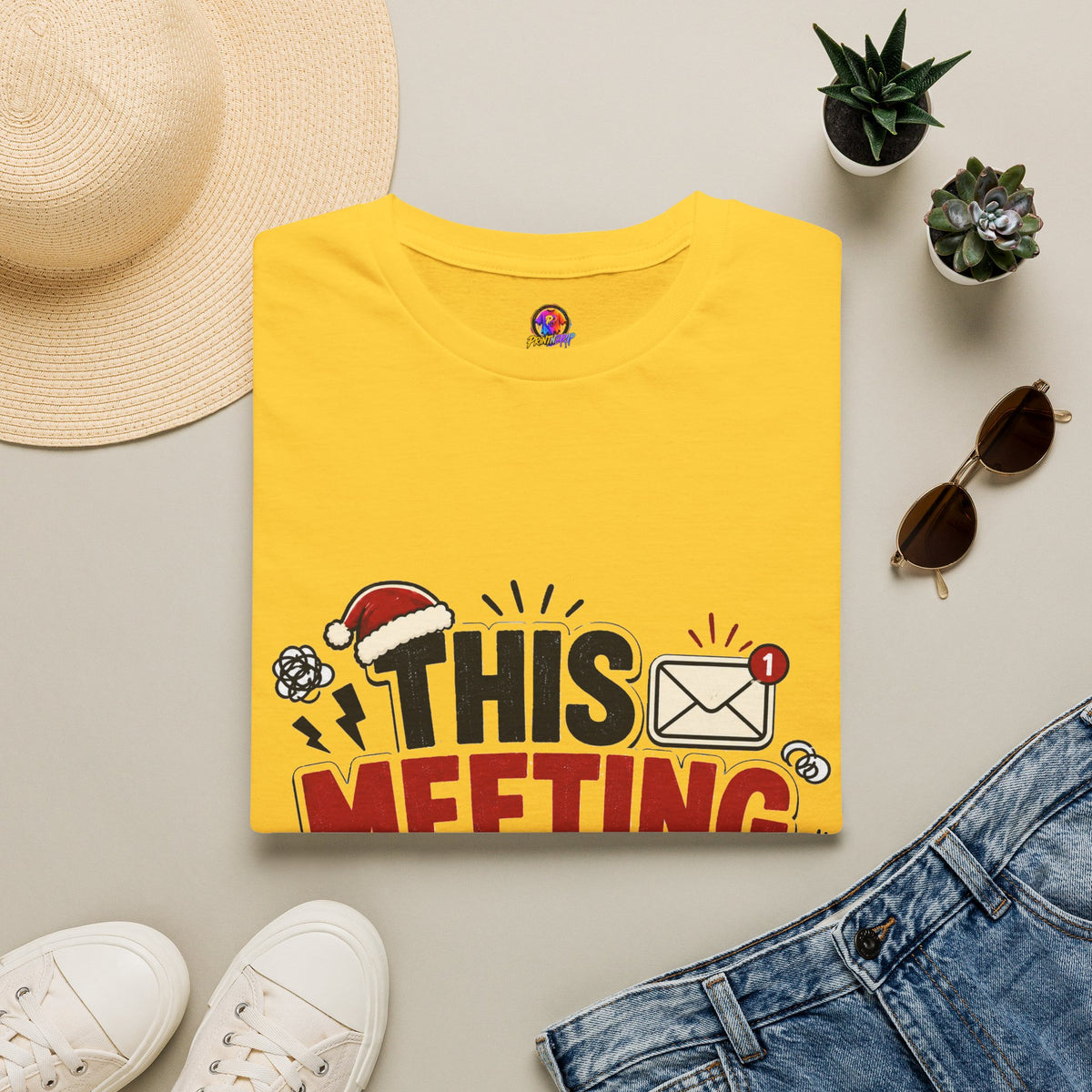 T-Shirt — "This Meeting Could Be Cocoa" Christmas Holiday Graphic Tee
