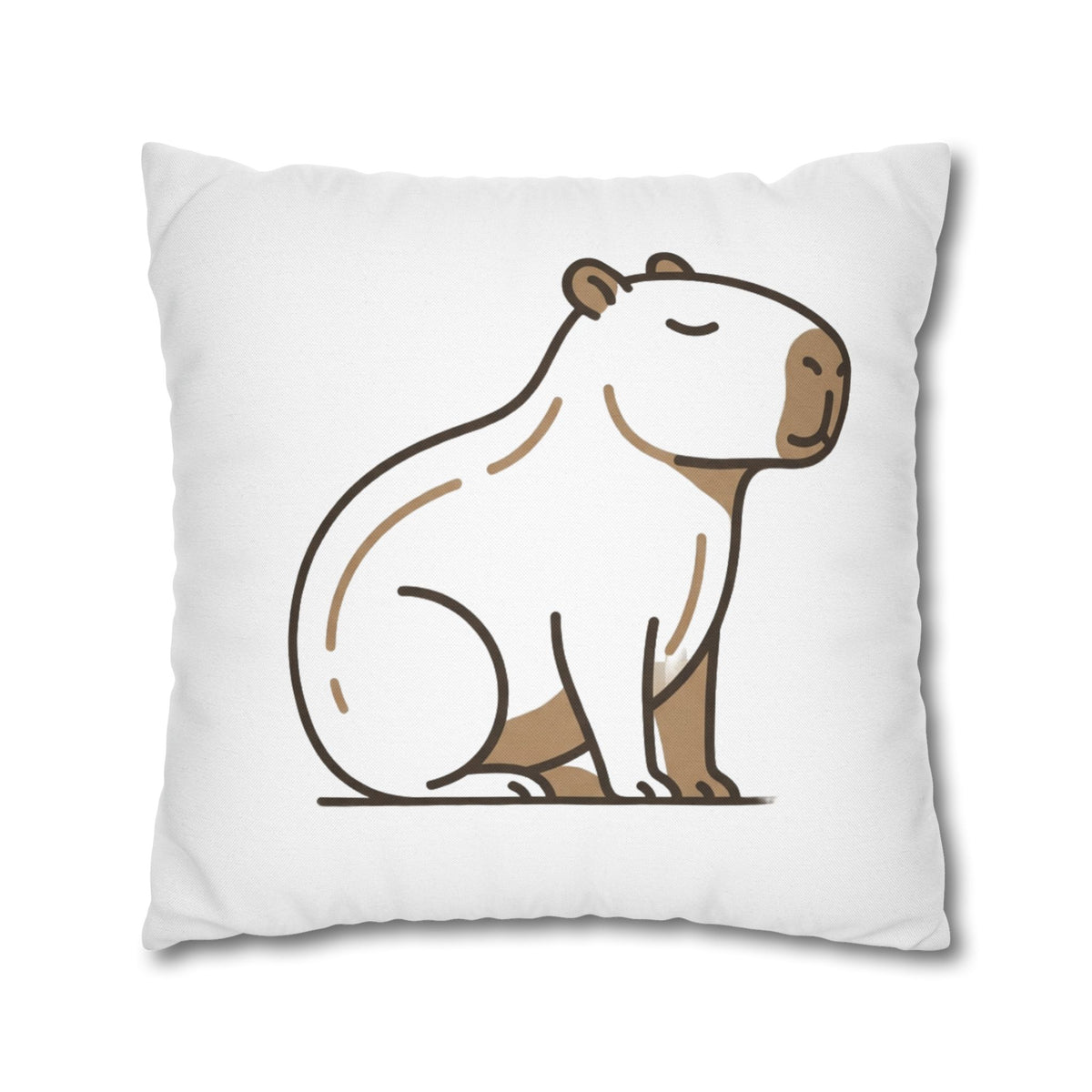 Funny Capybara Cute Throw Pillowcase – Minimalist Animal Decorative Cushion