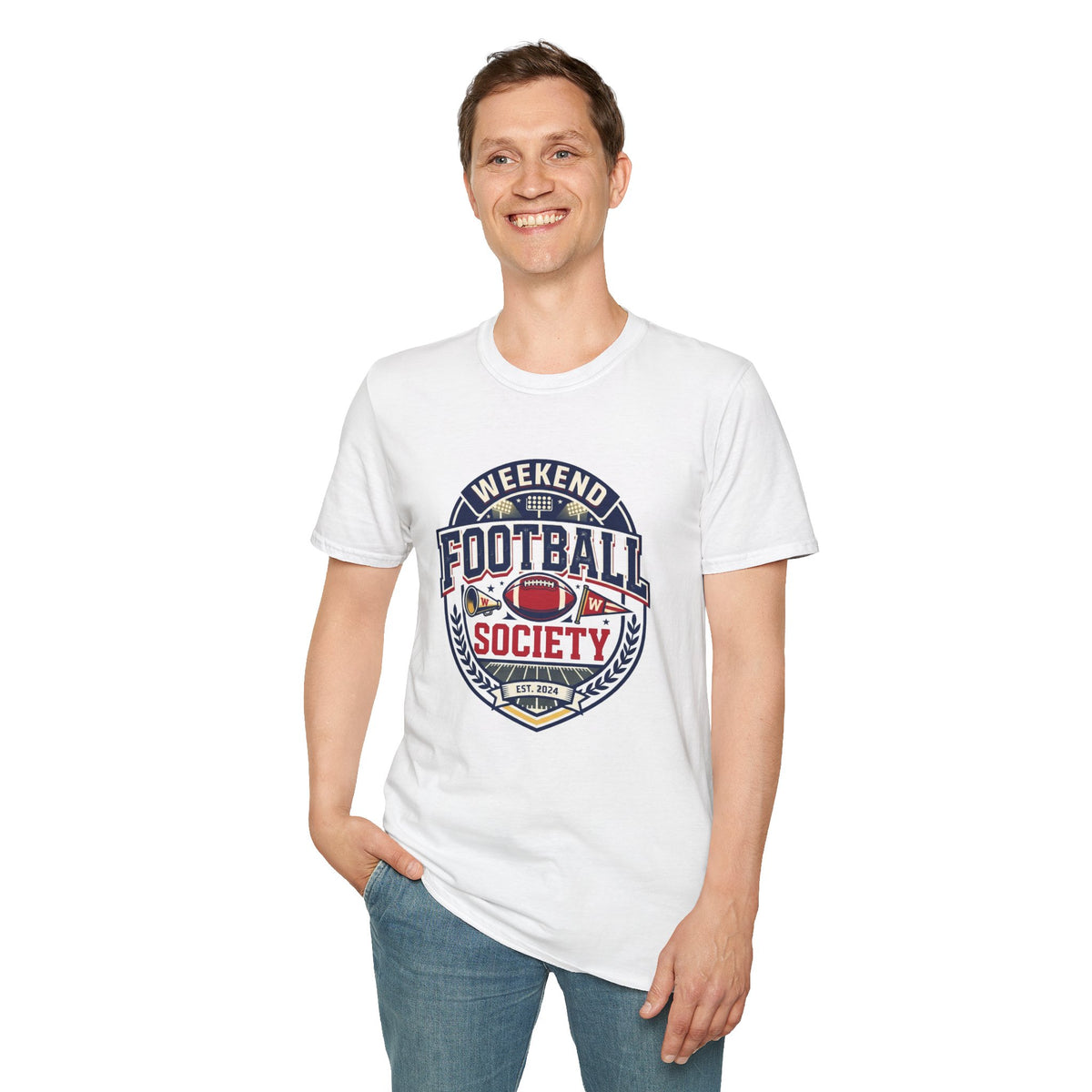 Weekend Football Pocket Graphic T‑Shirt — Retro American Football Logo Tee - Trending Now - August 2026