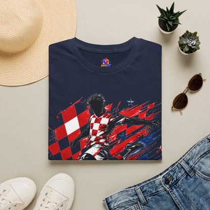 Checkered Glory T-Shirt — Croatia Soccer Fan Tee