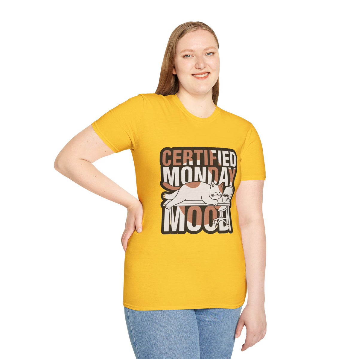 Certified Monday Mood T-Shirt — Funny Cat Graphic Tee - Trending Now - August 2026