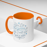 Gemini Zodiac Accent Coffee Mug – “Yes, I’m a Gemini. No, I will not pick a side.” – Astrological Gift
