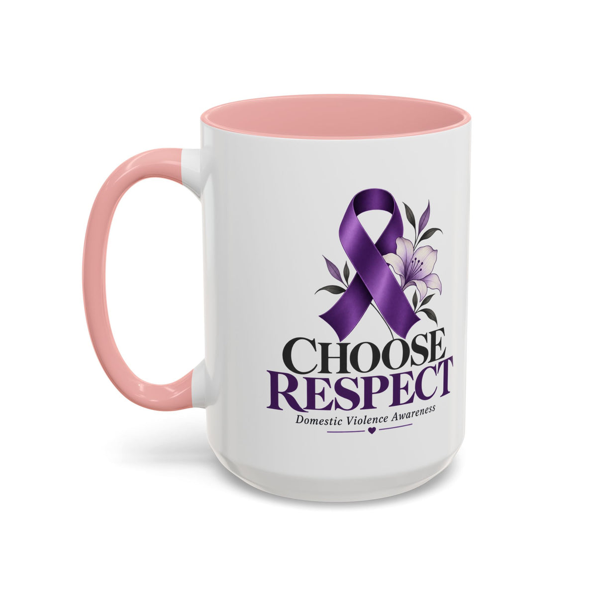 Choose Respect - Domestic Violence Awareness Coffee Mug (Accent, 11/15oz)