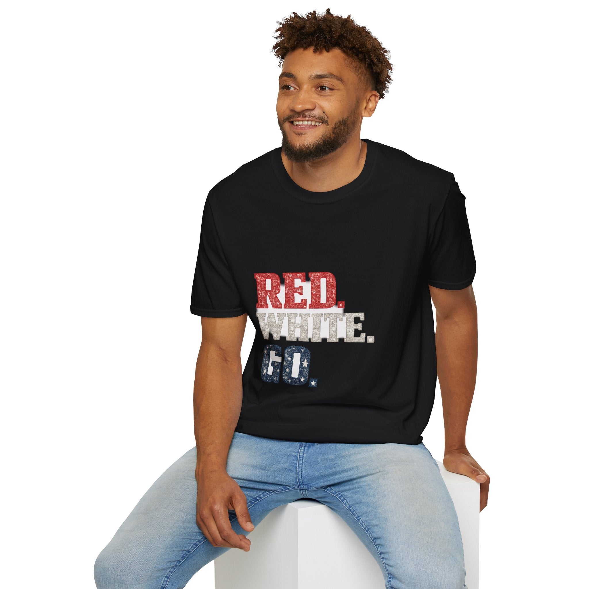 USA Patriotic 'Red. White. Go.' T-Shirt — 4th of July Independence Day Tee