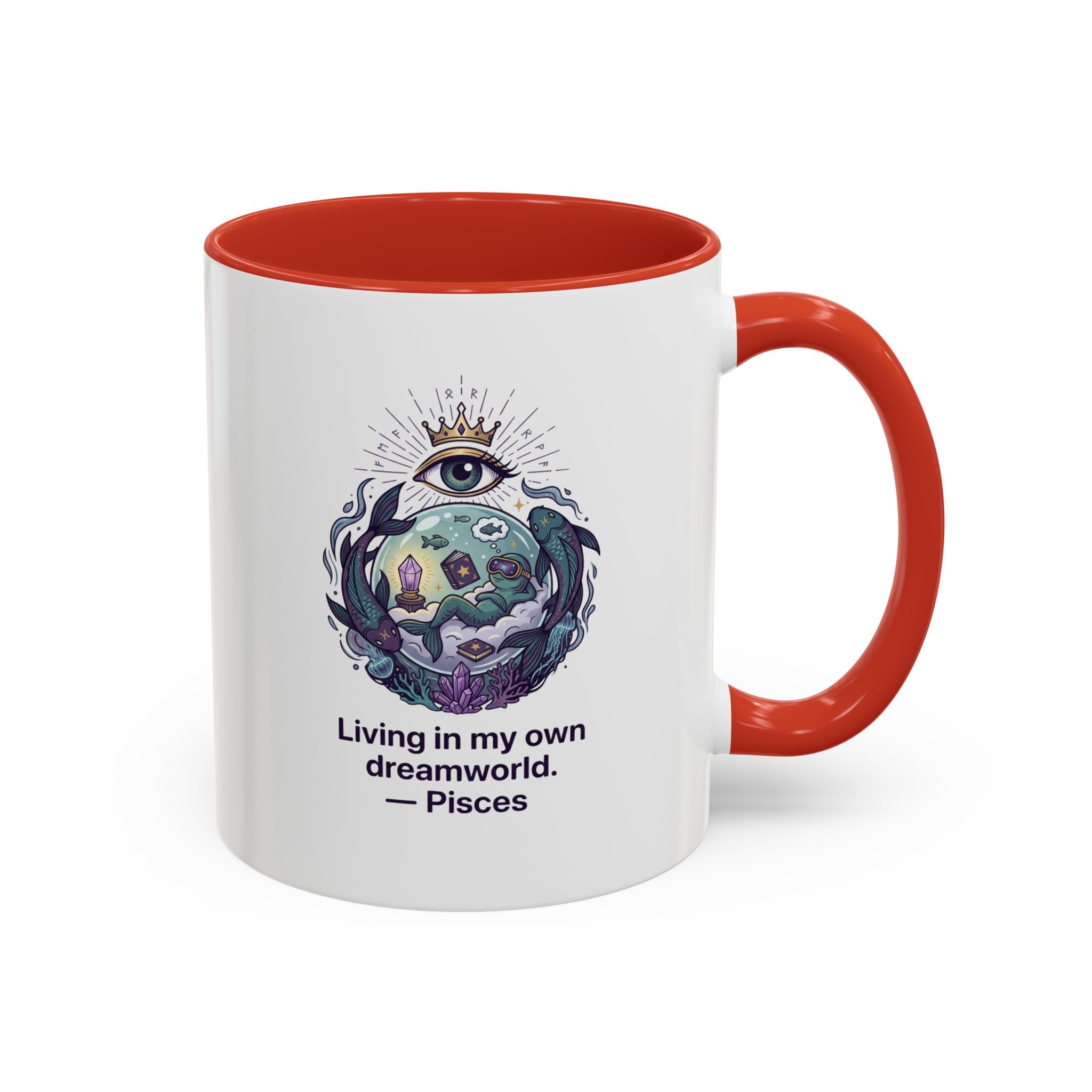 Pisces Coffee Mug — Living in My Own Dreamworld Accent Mug