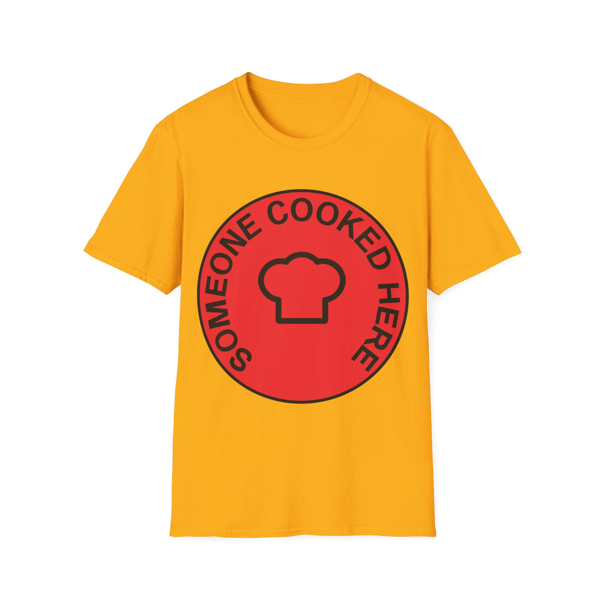 Someone Cooked Here Red Badge Tee - Funny Retro Chef Graphic T-Shirt - Trending Now - September 2026