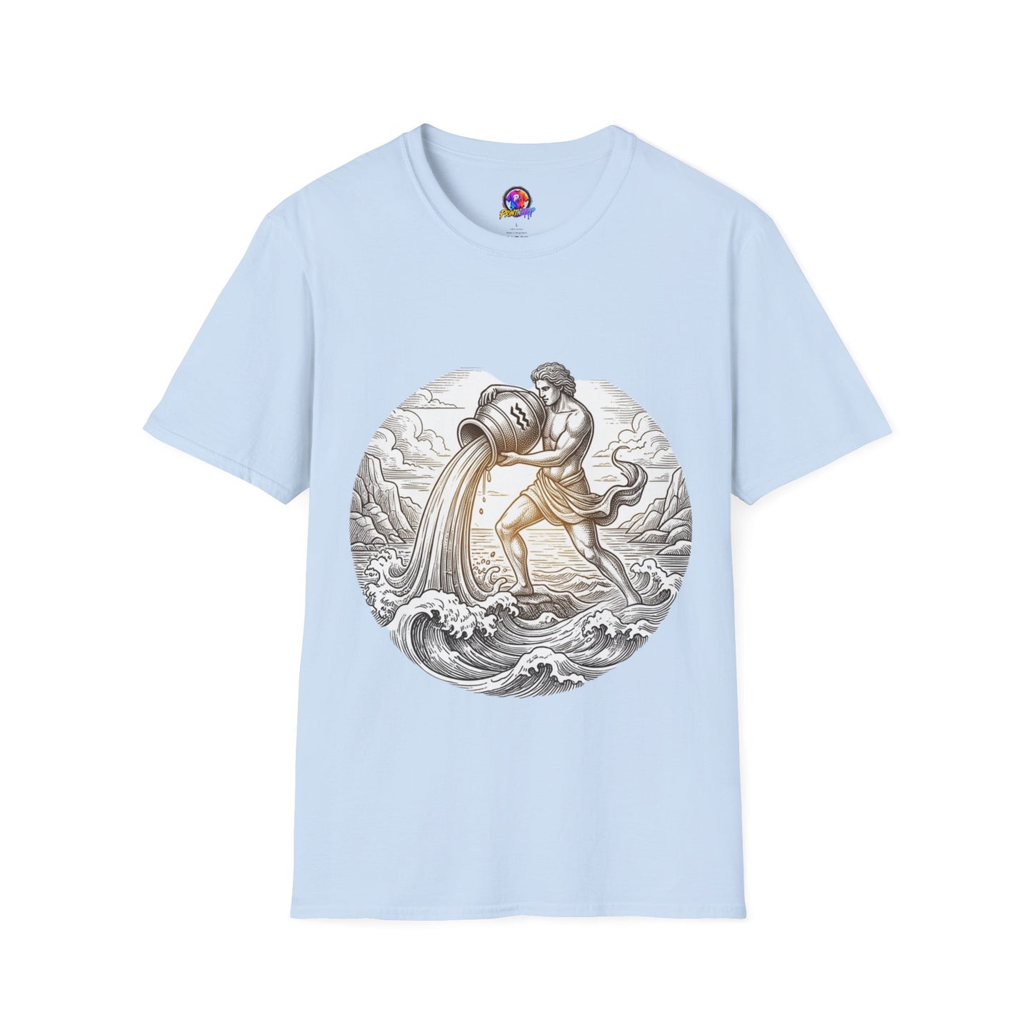 Aquarius Zodiac T-Shirt — Vintage Water Bearer Astrology Tee