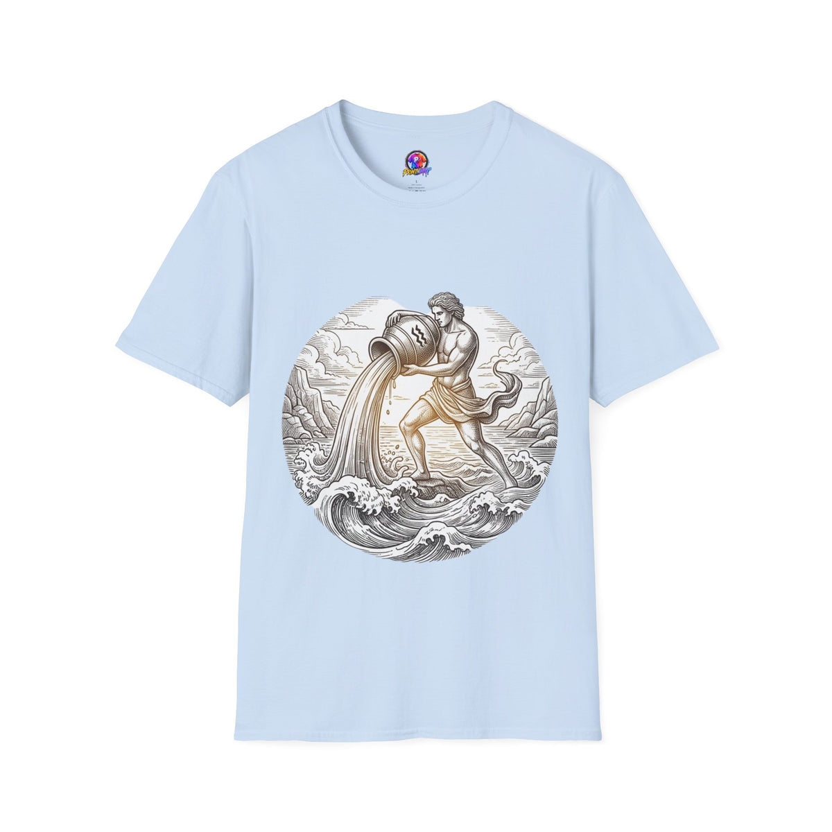 Aquarius Zodiac T-Shirt — Vintage Water Bearer Astrology Tee