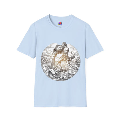 Aquarius Zodiac T-Shirt — Vintage Water Bearer Astrology Tee