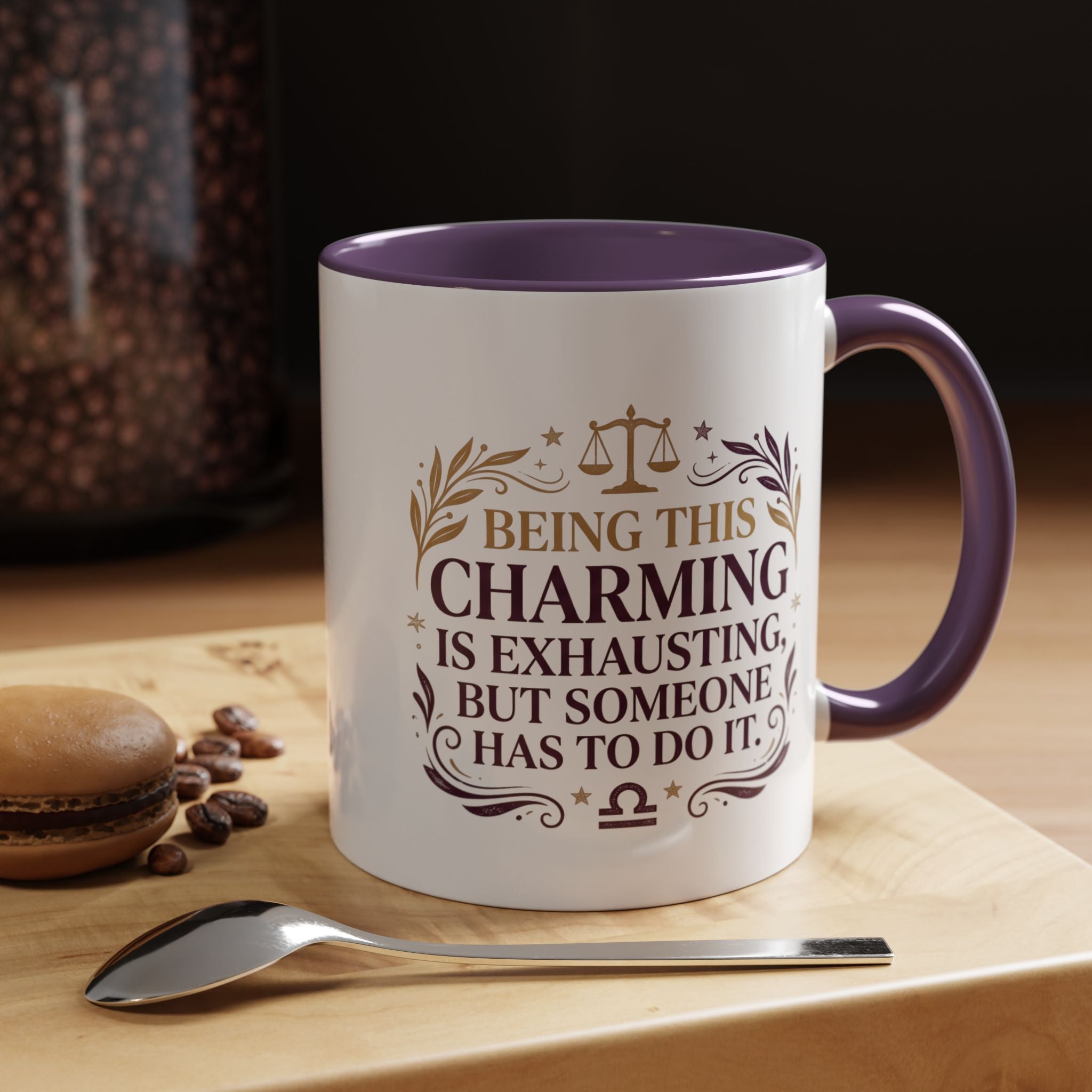 Libra Coffee Mug - "Being This Charming Is Exhausting" Astrology Zodiac Gift