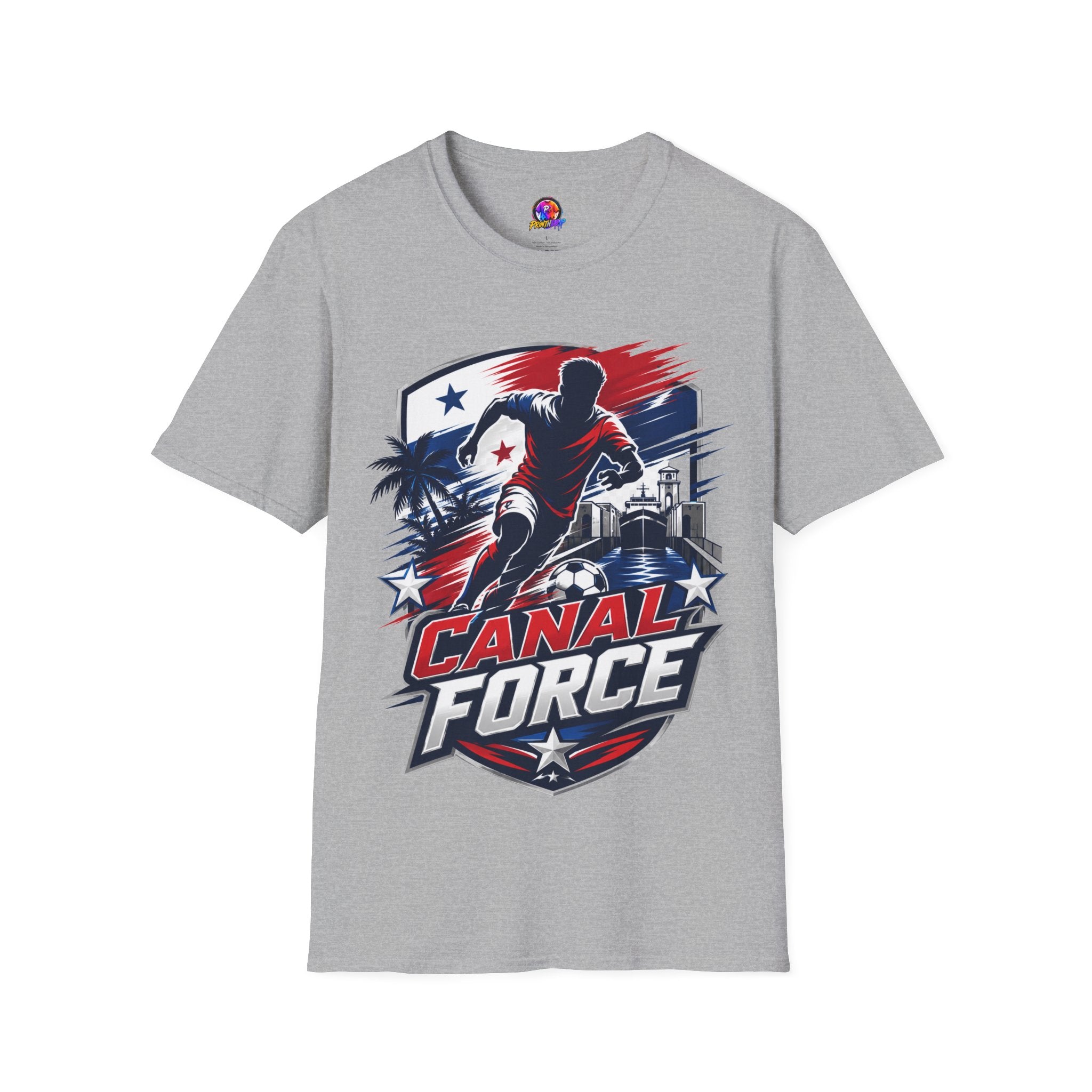 Canal Force Soccer T-Shirt - Patriotic Player Graphic Tee - Panama Shirt