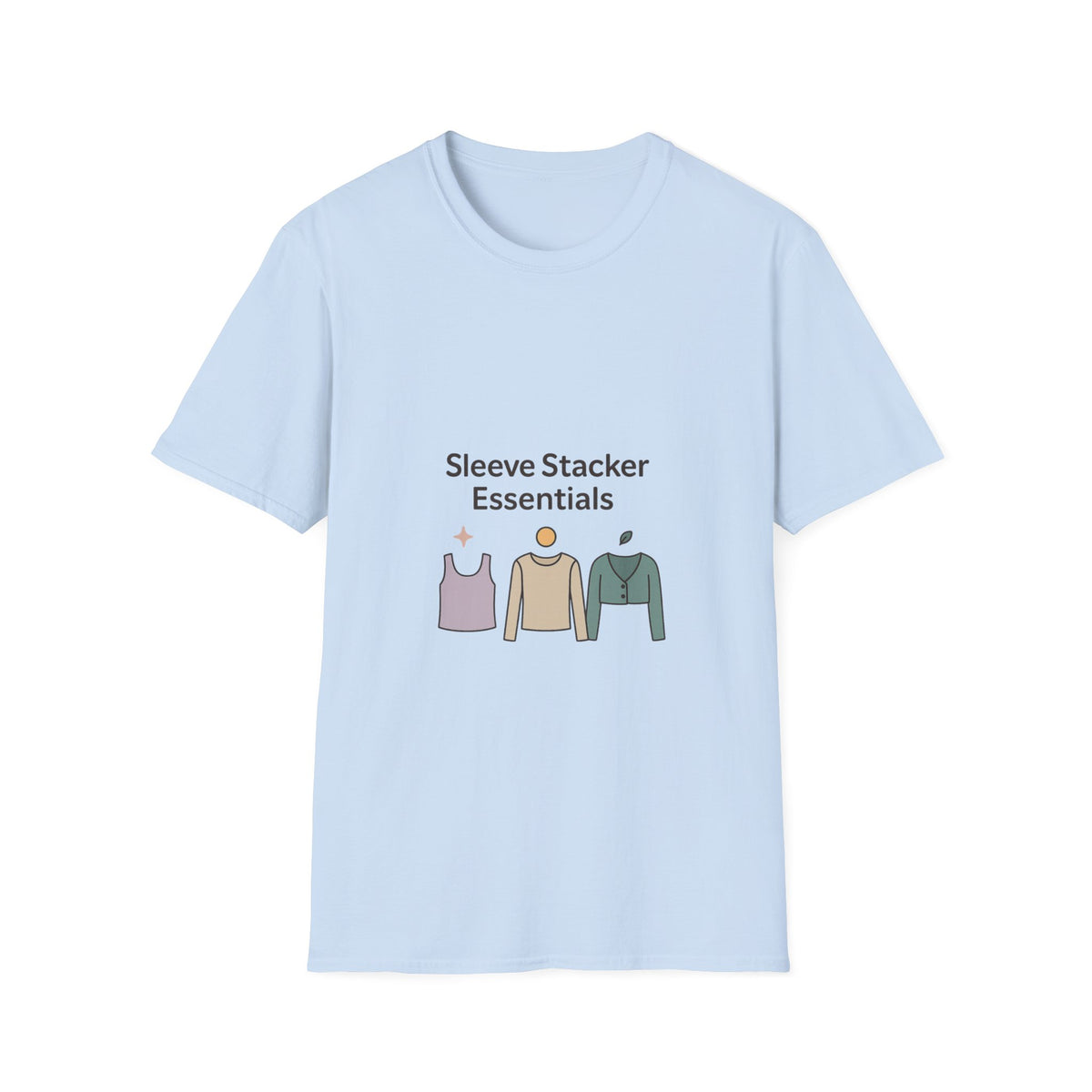 Sleeve Stacker Essentials T-Shirt — Minimalist Layering Outfit Graphic Tee - Trending Now - October 2026