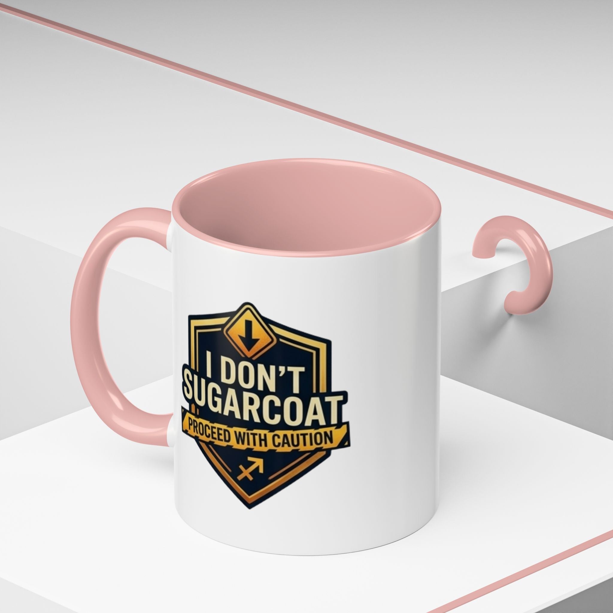 I Don't Sugarcoat Coffee Mug – 'Proceed With Caution' Bold Accent Mug