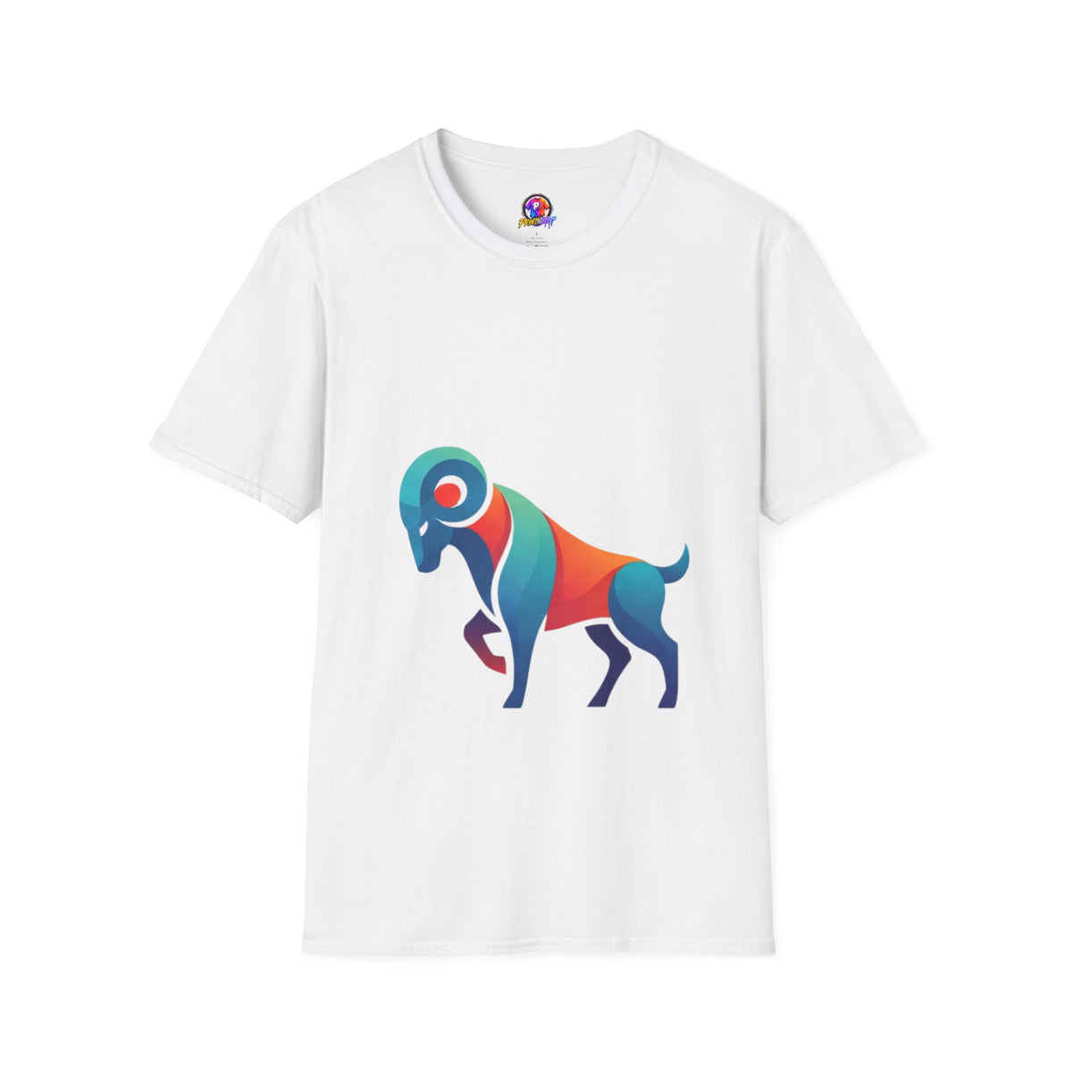 Aries Zodiac  Colorful Ram T-Shirt — Abstract Multicolor Aries Graphic Tee