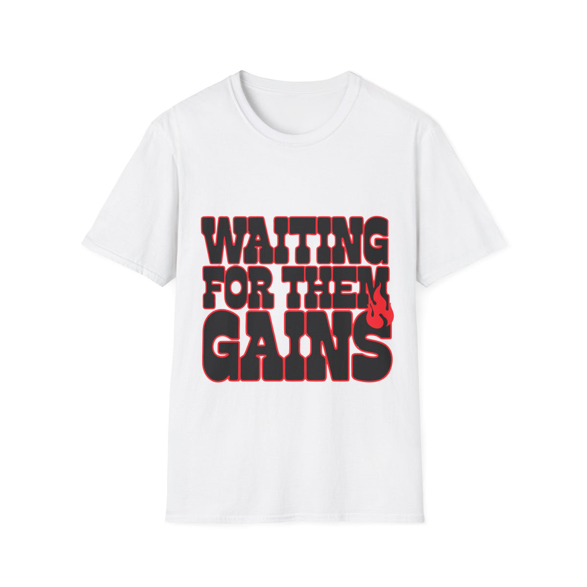 "Waiting For Them Gains" Funny Gym Tee | Red Boxing Gloves Workout T-Shirt - Trending Now - September 2026