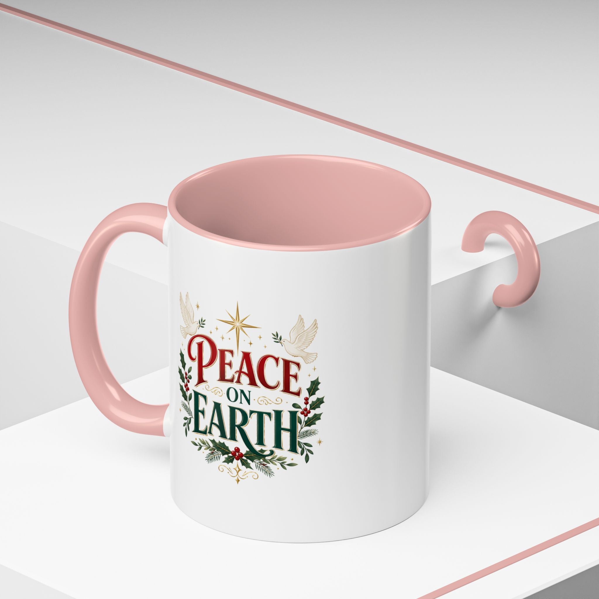 Peace on Earth Coffee Mug — Holiday Christmas Accent Mug