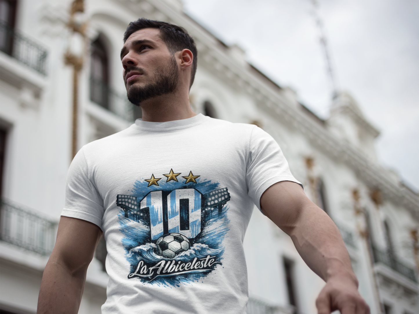 La Albiceleste 10 Soccer T-Shirt — Argentina Football Jersey Tribute