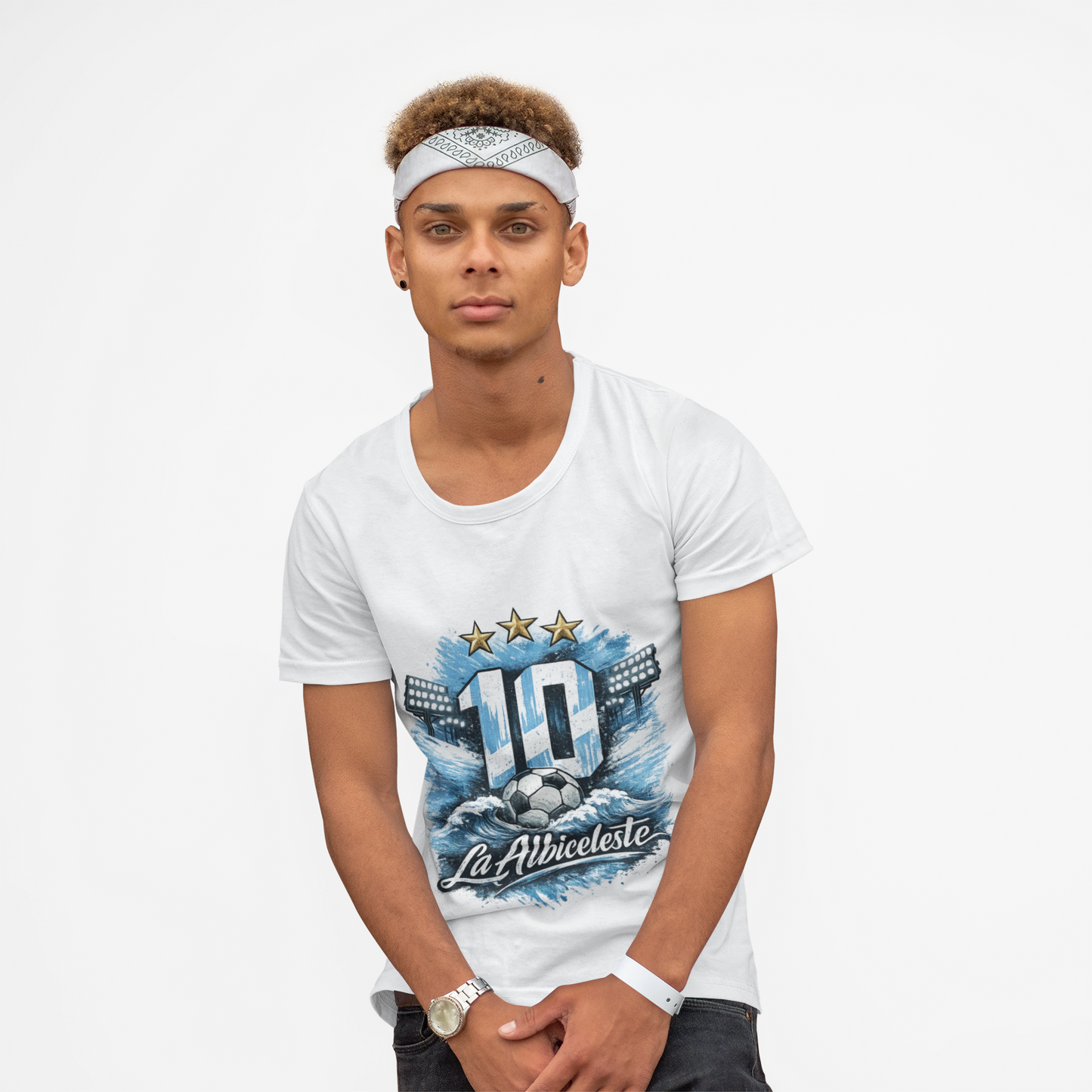 La Albiceleste 10 Soccer T-Shirt — Argentina Football Jersey Tribute