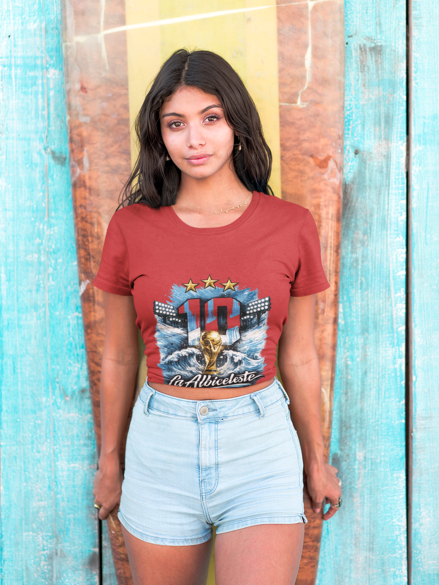 Argentina Soccer Jersey Graphic Tee — "La Albiceleste" 10 World Cup Tribute