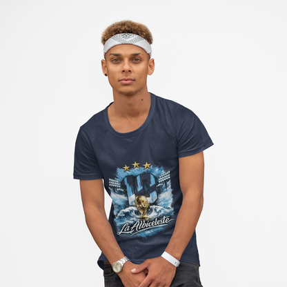 Argentina Soccer Jersey Graphic Tee — "La Albiceleste" 10 World Cup Tribute