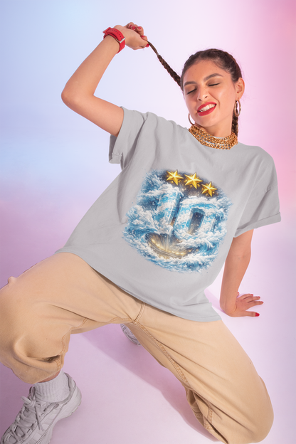 Heavenly Doorway T-Shirt — Three-Star Cloud Portal Graphic Tee