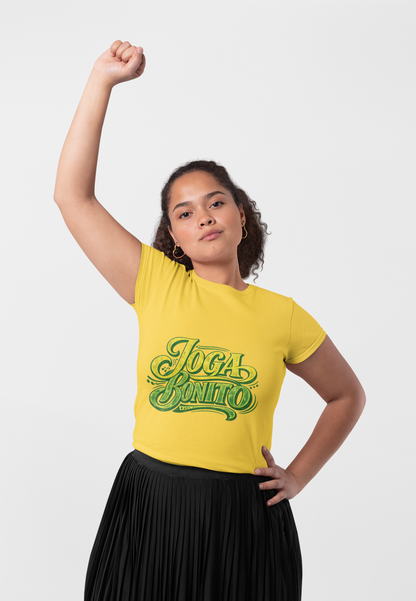Brazil T-Shirt — 'Joga Bonito' Vintage Soccer Script Tee