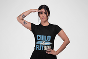 Argentina Cielo Fútbol T-Shirt — Vintage Sky Blue Soccer Tee