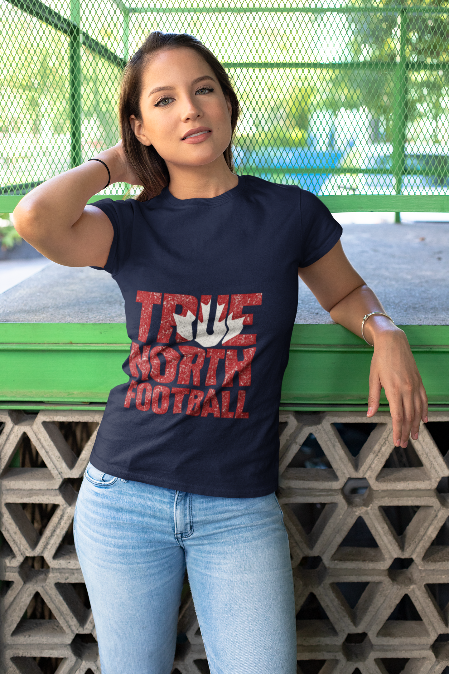 Canada True North Football T-Shirt — Vintage Canadian Leafs Sports Tee