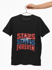 USA Stars & Stripes Forever T-Shirt — Patriotic Red White Blue Graphic Tee