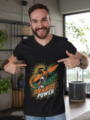 Côte d'Ivoire Orange Power Soccer T-Shirt — Dynamic Player Graphic Tee