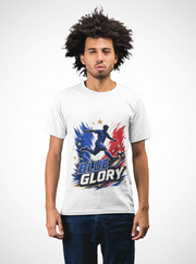 France Soccer T-Shirt — "Blue Glory" Red, White & Blue Player Graphic