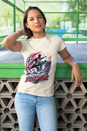 Norway Nordic Power T-Shirt — Viking Flag Silhouette Graphic Tee