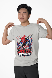 South Korea Red Storm Soccer T-Shirt — Dynamic Player Graphic Tee