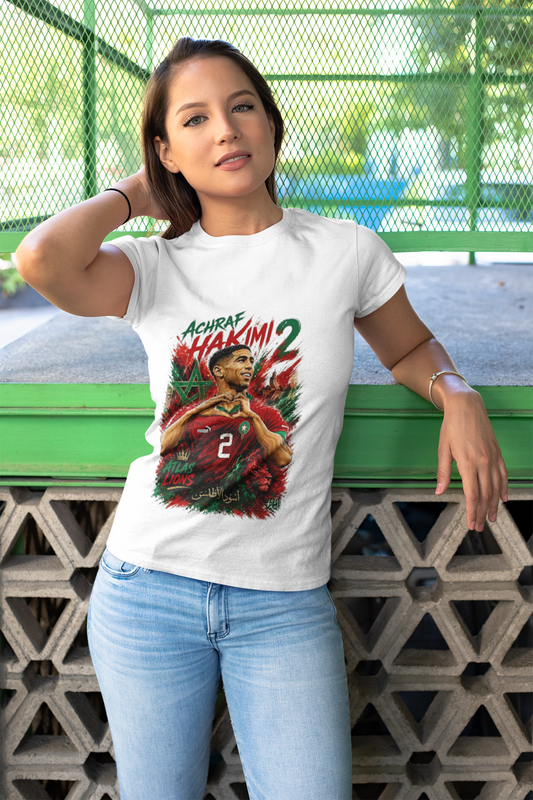 Achraf Hakimi #2 Soccer T-Shirt — Morocco Football Fan Tee